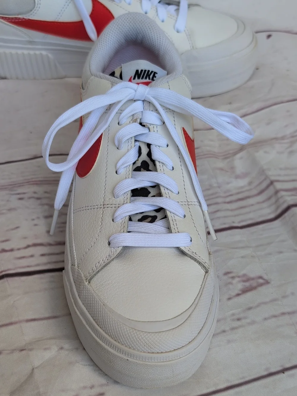 Nike Court Legacy Size 8 W/ Orange Swoosh